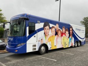 a bus brings mobile affordable dentists to NC patients