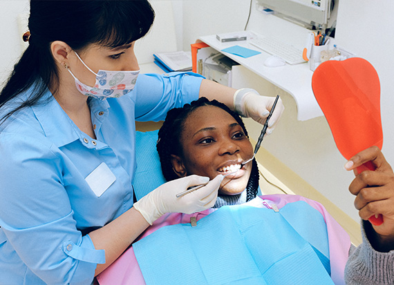 patient receiving affordable dental services from North Carolina dentist